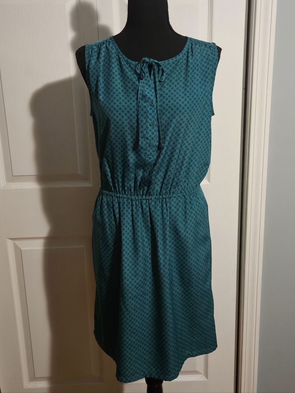 LOFT Teal Sleeveless Dress Size S
